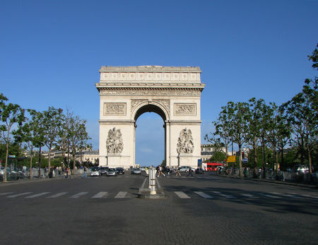 Arc De Triomphe front from Champs Elysees