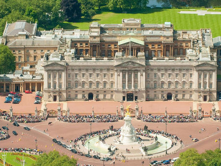 Buckingham Palace birds eye view