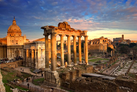 Roman Forum Sunset Panorama