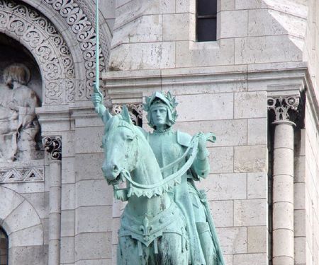 Sacre Coeur's statue of Saint Joan of Arc