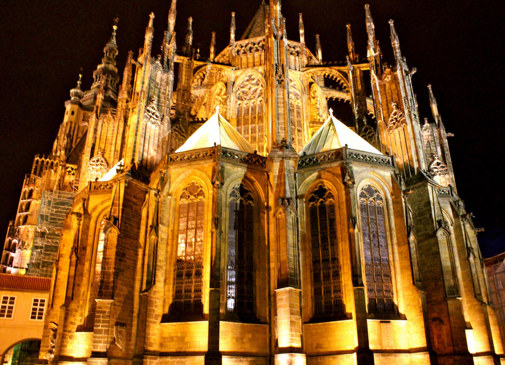 St. Vitus Cathedral at Night Lights