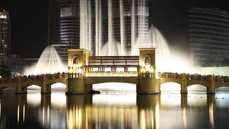 The Dubai Fountain and Bridge