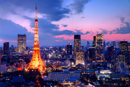 Tokyo Tower in Golden Light