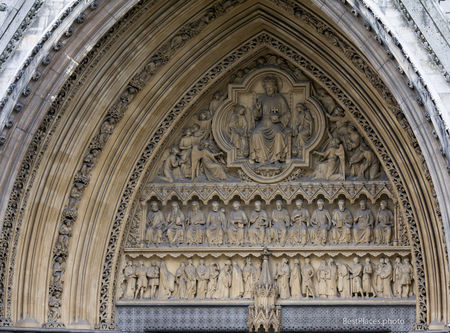 Westminster Abbey entrance sculptures